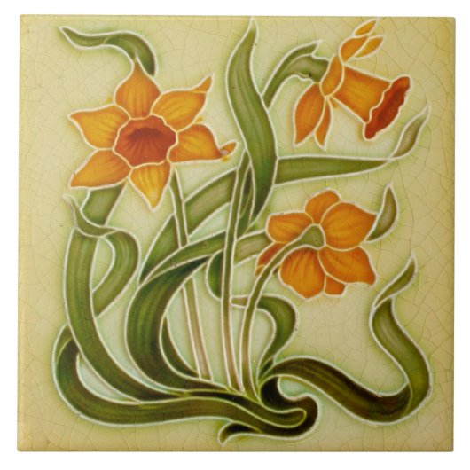 Azulejo Tile art nouveau style decorative fireplac Fliese (Vorderseite)