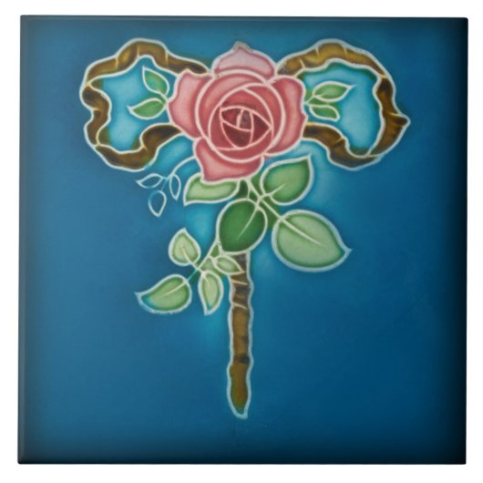 Azulejo Tile Art nouveau style dekoration fireplac Fliese (Vorderseite)