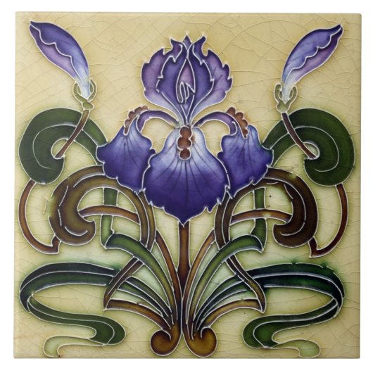 Azulejo Tile Art nouveau style dekoration fireplac Fliese (Vorderseite)