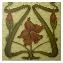 Azulejo Tile Art nouveau style dekoration fireplac