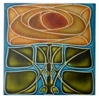 Azulejo Tile Art nouveau style dekoration fireplac