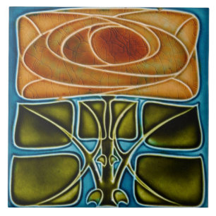 Azulejo Tile Art nouveau style dekoration fireplac Fliese