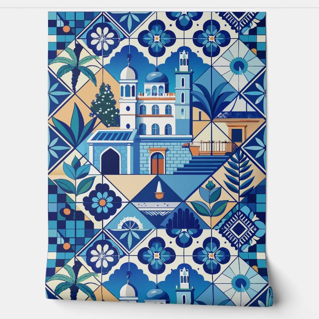Azulejo Tiles Pattern Tapete (Abrollen)