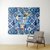 Azulejo Tiles Pattern Wandteppich (Beispiel (Horizontal))