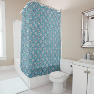 Azulejo Turquoise Duschvorhang