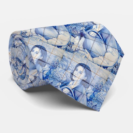 Azulejo Wandgemälde Krawatte (Gerollt)