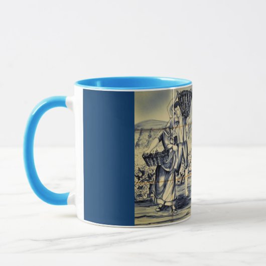 Azulejo Wine Picking Tasse (Links)