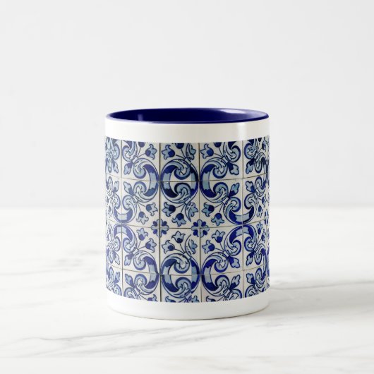 Azulejo Zweifarbige Tasse (Mittel)