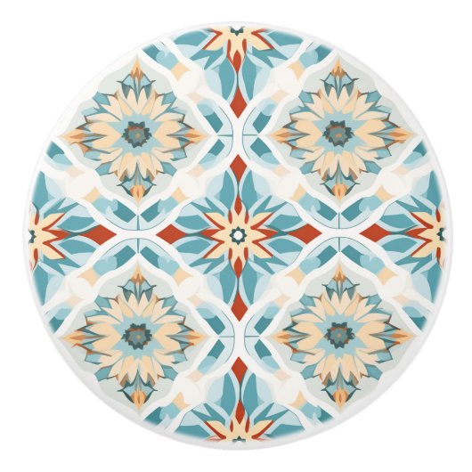 💙 💛 Azulejos Algarve Star Keramikknauf (Vorderseite)