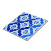 Azulejos blaue geometrische Kunstfliesen Fliese (Seite)