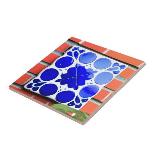 Azulejos blauer Indigowall Fliese (Seite)