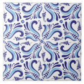 Azulejos Blaues Blumenmuster Fliese (Vorderseite)