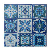 Azulejos Blue Portugal Muster Fliese (Vorderseite)