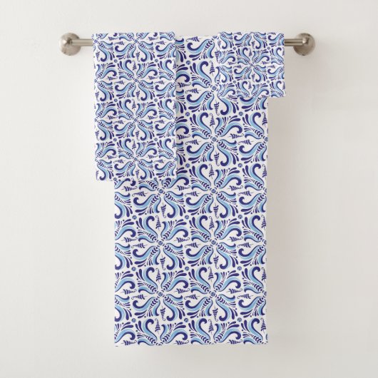 Azulejos Blumenmuster Badhandtuch Set (Insitu)