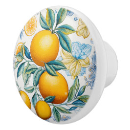 💙 💛 Azulejos Citrus Bloom Keramikknauf