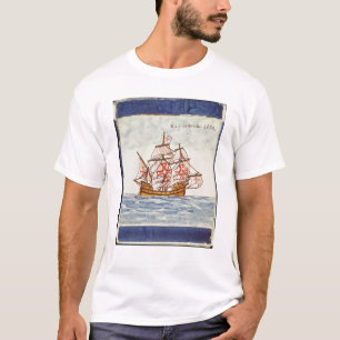 Azulejos Fliese, die ein Schiff, von Sagres T-Shirt