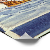 Azulejos-Fliesen, die ein Schiff darstellen, aus S Poster (Ecke)