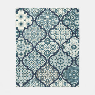 Azulejos-Fliesen-Fliesen mit arabischer Dekoration Fleecedecke