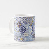 Azulejos Fliesen Patchwork. Nahtloses farbenfrohes Kaffeetasse (Vorderseite Links)
