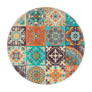Azulejos Fliesen Portugiesisch Boho Patchwork Schneidebrett
