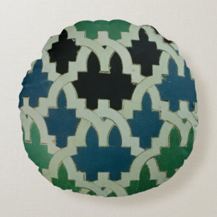 Azulejos Fliesen vom Thron der Sultane Rundes Kissen