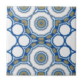 Azulejos geometric Blue and White Fliese (Vorderseite)