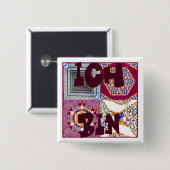 Azulejos Geometric Tiles mit einer CG-Drehung Button (Vorne & Hinten)