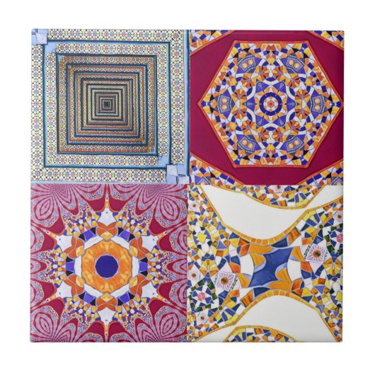 Azulejos Geometric Tiles mit einer CG-Drehung Fliese (Vorderseite)