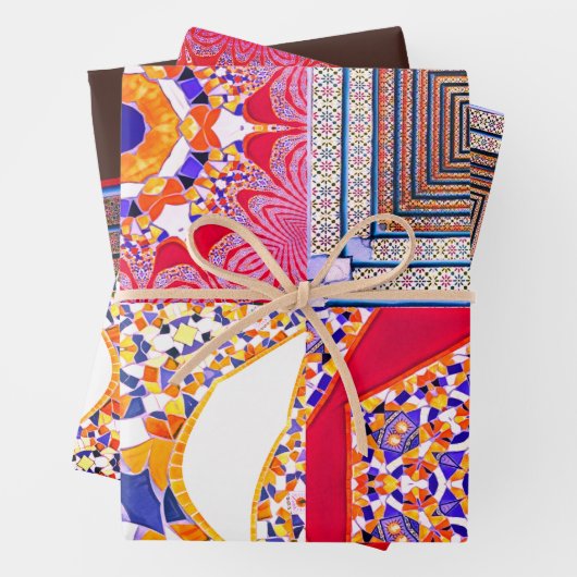 Azulejos Geometric Tiles mit einer CG-Drehung Geschenkpapier Set (Beispiel)