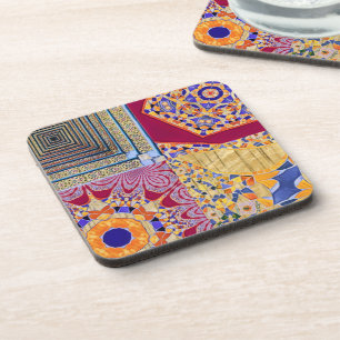 Azulejos Geometric Tiles mit einer CG-Drehung Getränkeuntersetzer