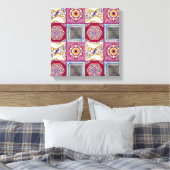 Azulejos Geometric Tiles mit einer CG-Drehung Leinwanddruck (Insitu (Schlafzimmer))