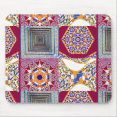 Azulejos Geometric Tiles mit einer CG-Drehung Mousepad (Vorne)