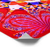 Azulejos Geometric Tiles mit einer CG-Drehung Poster (Ecke)