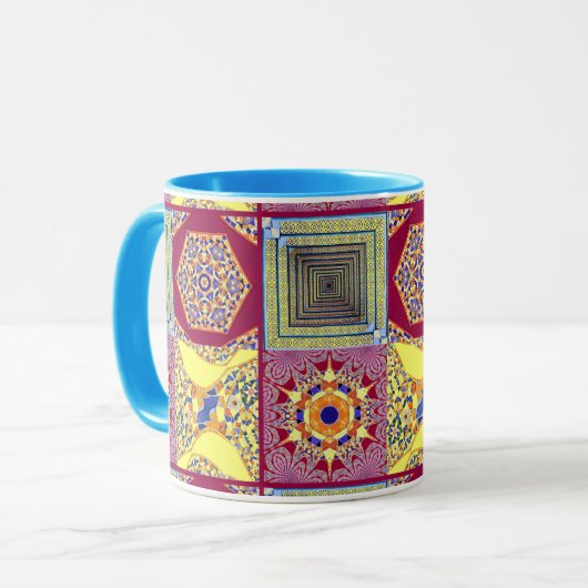 Azulejos Geometric Tiles mit einer CG-Drehung Tasse (Vorderseite Links)
