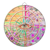 Azulejos Geometric Tiles with Bird of Peace Dartscheibe (vorne)