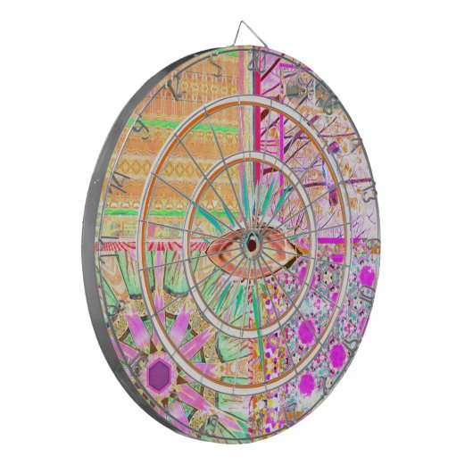 Azulejos Geometric Tiles with Bird of Peace Dartscheibe (Vorderseite Links)