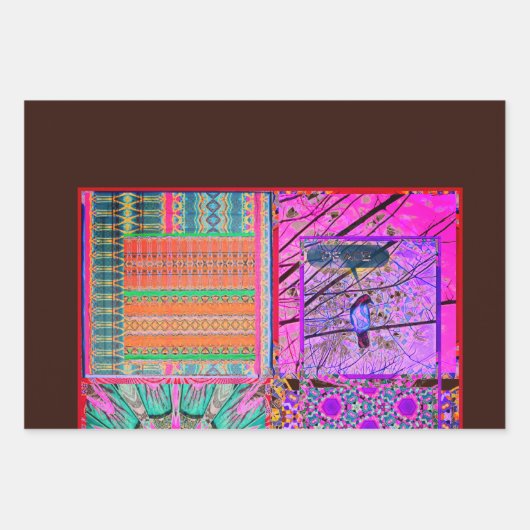 Azulejos Geometric Tiles with Bird of Peace Geschenkpapier Set (Vorderseite 3)