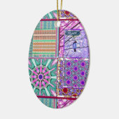 Azulejos Geometric Tiles with Bird of Peace Keramik Ornament (Links)