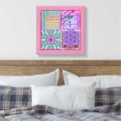 Azulejos Geometric Tiles with Bird of Peace Leinwanddruck (Insitu (Schlafzimmer))