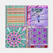 Azulejos Geometric Tiles with Bird of Peace Magnet (Vorne)