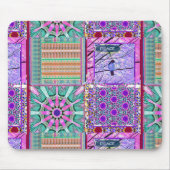 Azulejos Geometric Tiles with Bird of Peace Mousepad (Vorne)