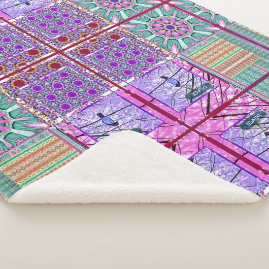 Azulejos Geometric Tiles with Bird of Peace Sherpadecke (3/4)