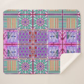 Azulejos Geometric Tiles with Bird of Peace Sherpadecke (Vorderseite (Horizontal))