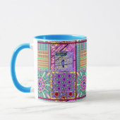 Azulejos Geometric Tiles with Bird of Peace Tasse (Links)
