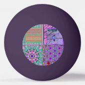 Azulejos Geometric Tiles with Bird of Peace Tischtennisball (Vorderseite)