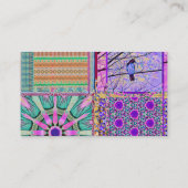 Azulejos Geometric Tiles with Bird of Peace Visitenkarte (Rückseite)