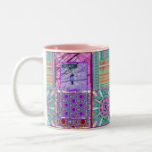 Azulejos Geometric Tiles with Bird of Peace Zweifarbige Tasse (Links)