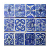 Azulejos geometrisch-blaue Fliesen (Vorderseite)
