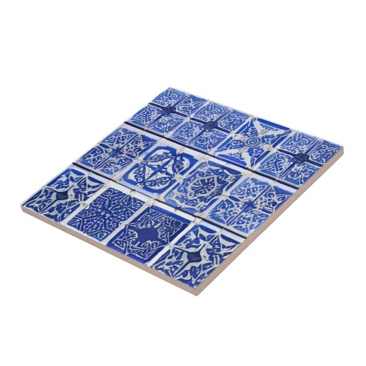 Azulejos geometrisch-blaue Fliesen (Seite)