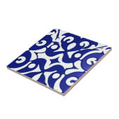 Azulejos indigo geometrische Kunst Fliese (Seite)